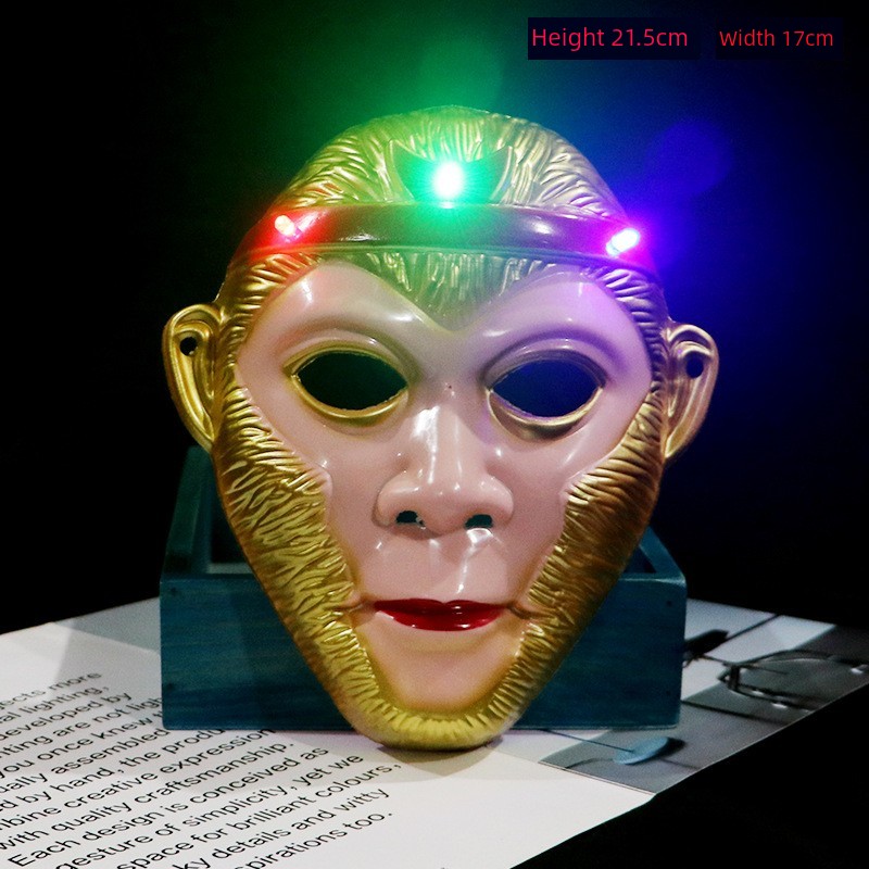 卡通动画表演儿童玩具男孩发光玩具西游表演面具美猴王详情16