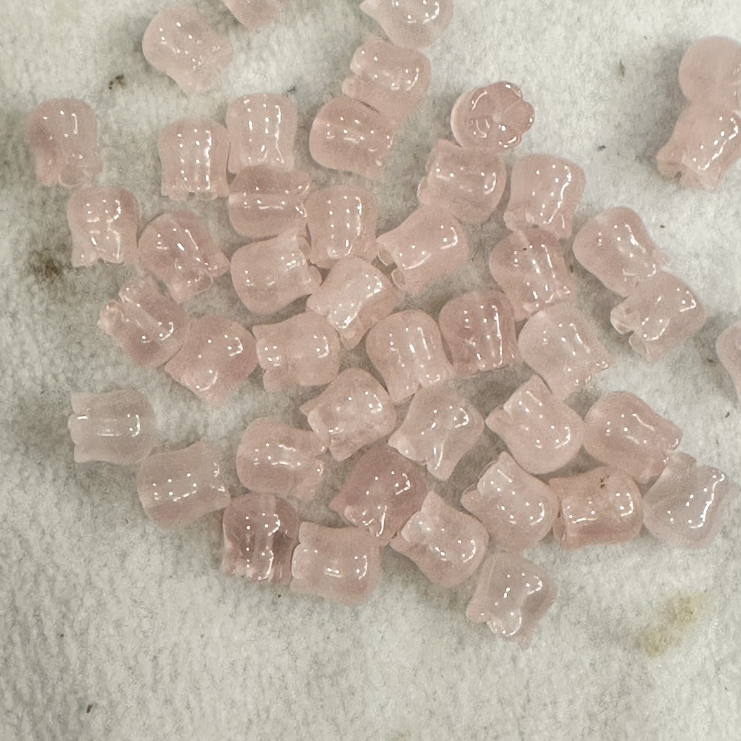 跨境直销天然石铃兰花粉晶8x10mm发簪汉服耳环DIY饰品配件批发产品图