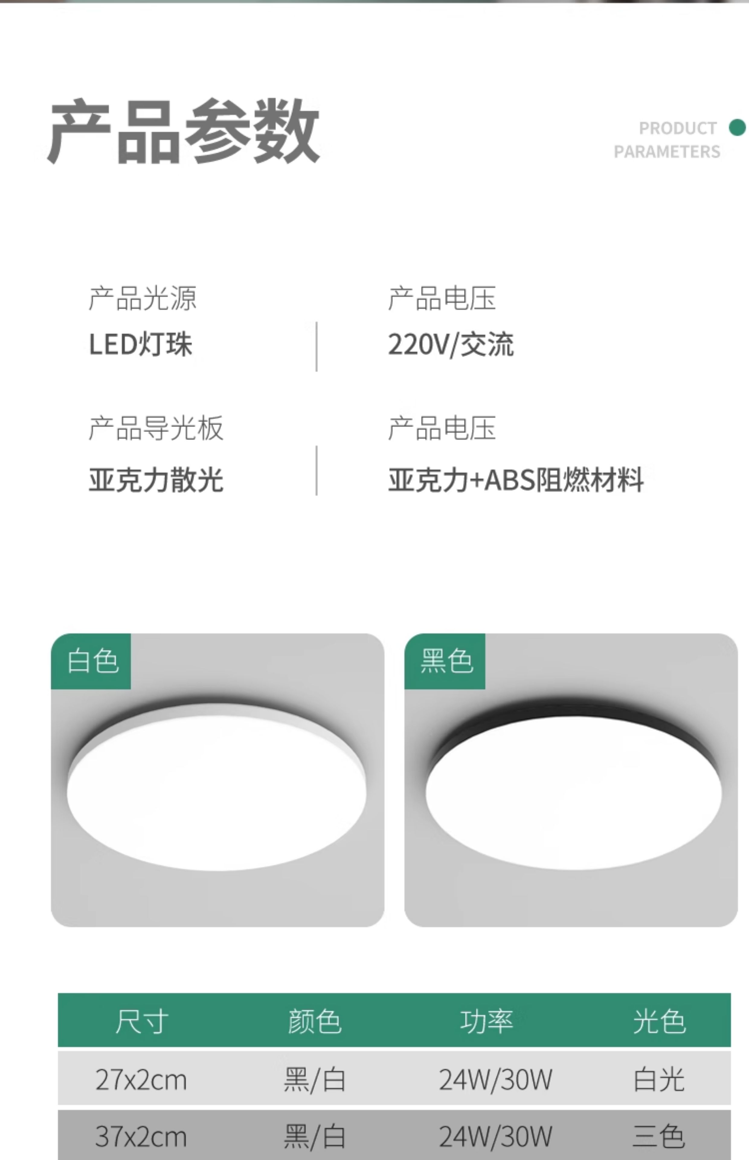 全光谱led三防吸顶灯超薄圆形卫生间浴室阳台卧室厨卫灯过道走廊详情27