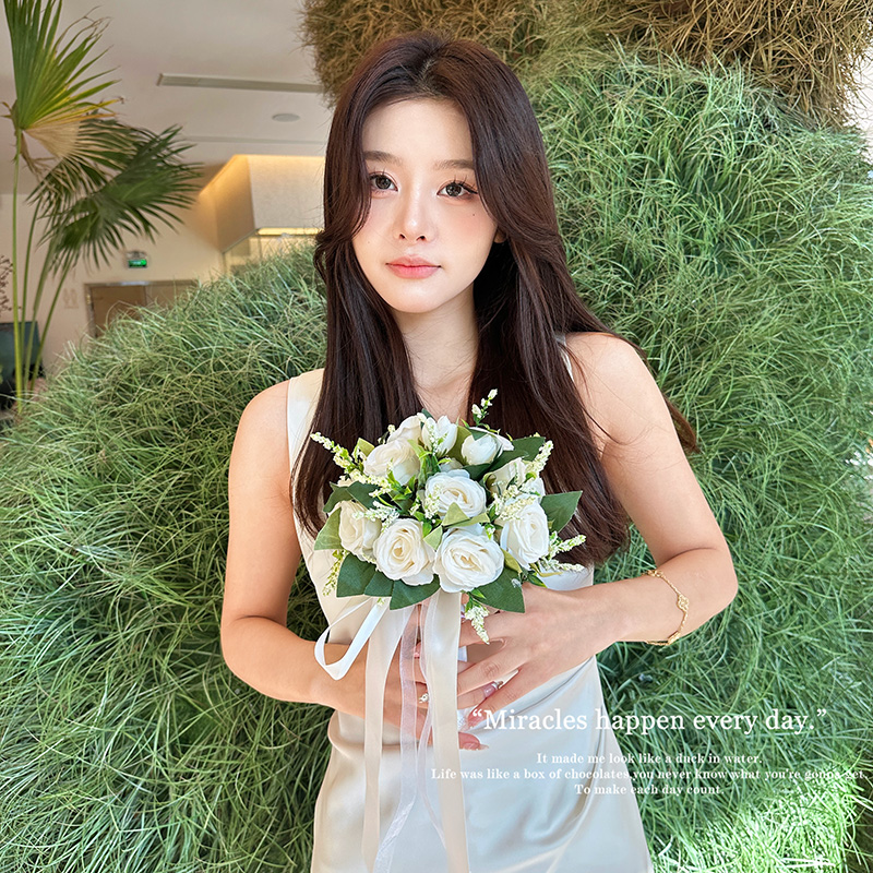 新婚领证登记结婚手捧花新娘高级感仿真干花婚纱婚礼当天拍照毕业详情20