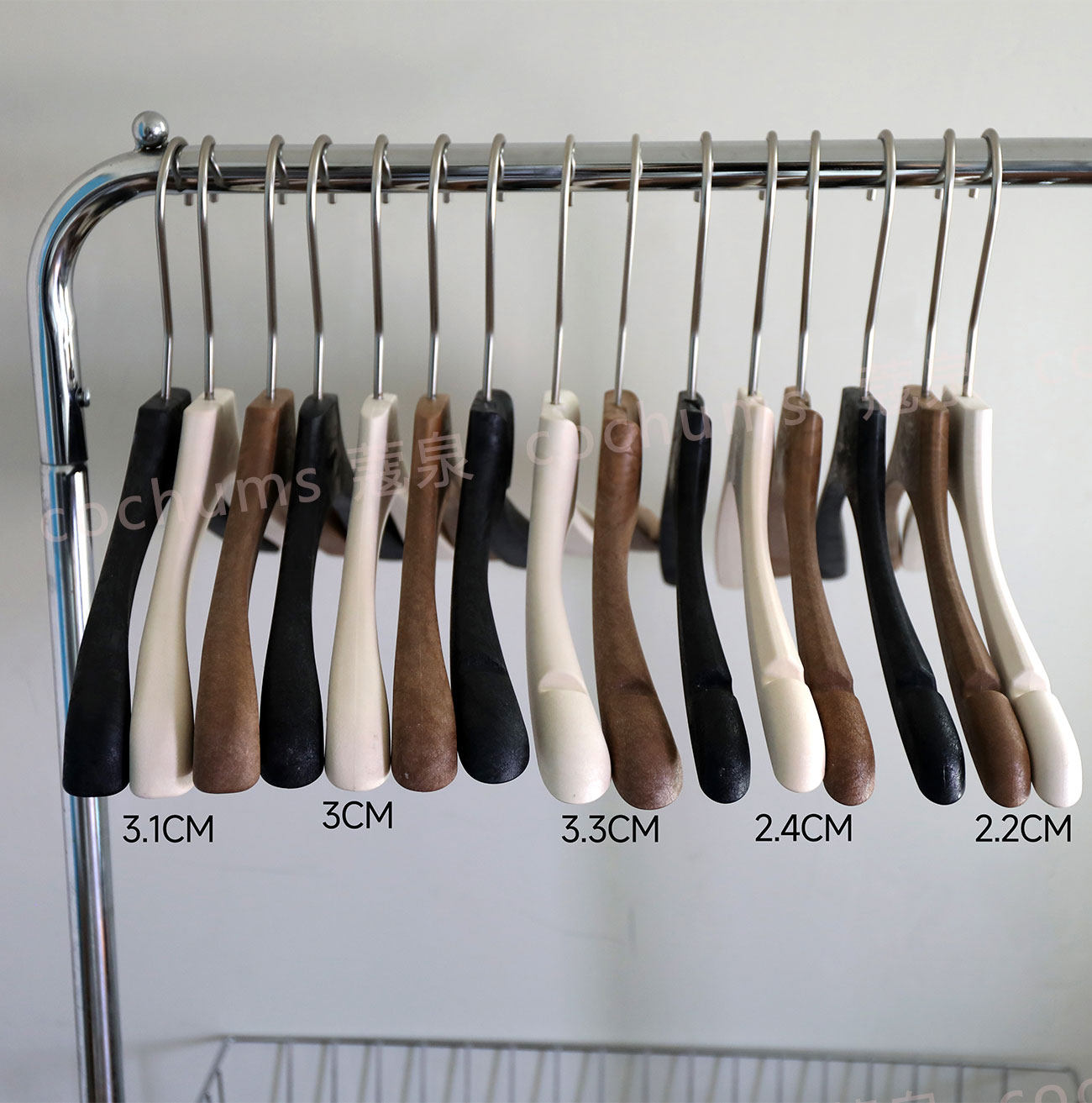 树脂衣架服装店专用衣架潮牌买手店女装大牌衣撑裤夹＋LOGO详情4