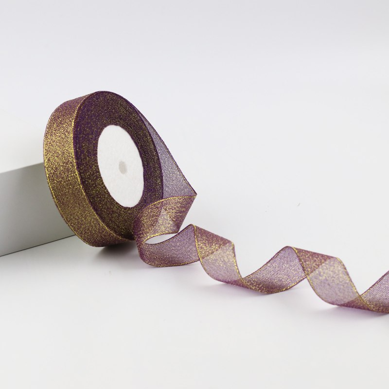 2cm彩葱带礼品盒包装金银葱带缎带圣诞蛋糕装饰彩带丝带详情3