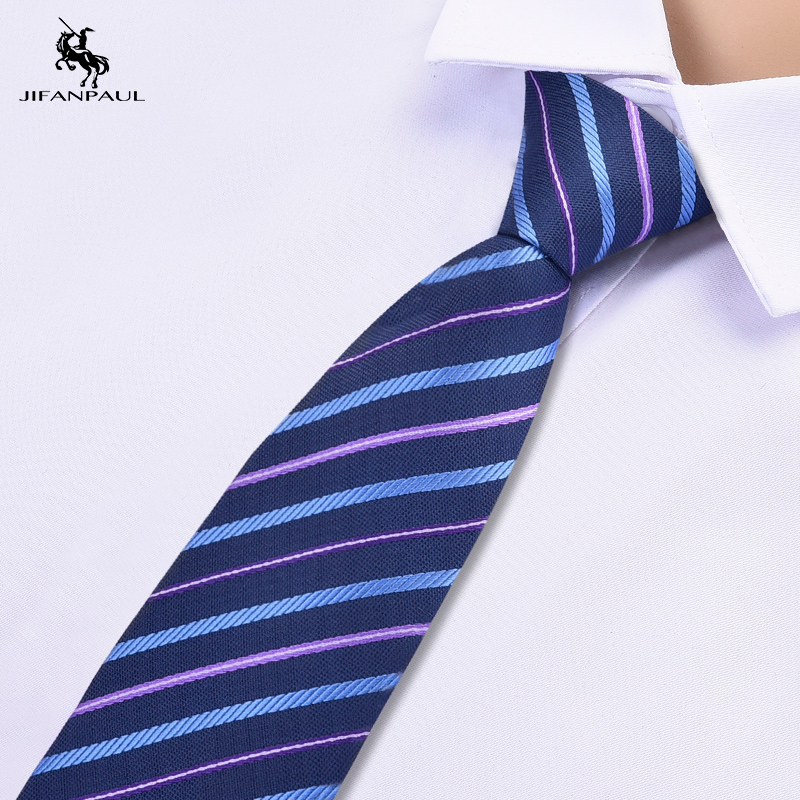 黑色领带男免打结拉式职业正装商务新郎结婚学生懒人易拉得蓝色详情16