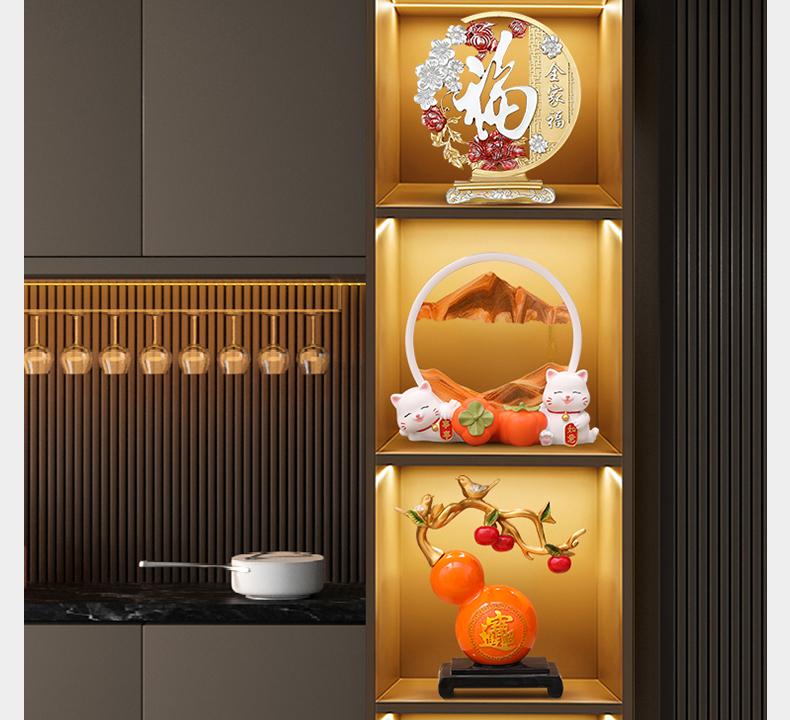 2024新款酒柜装饰品套装组合客厅玄关电视柜轻奢高档摆件乔迁礼物详情12