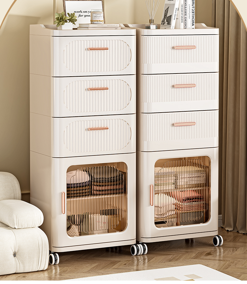 抽屉式收纳柜客厅零食置物柜多层夹缝储物柜家用卧室可移动床头柜详情10