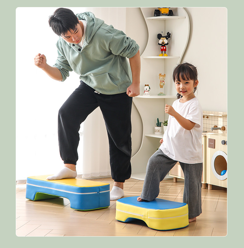 儿童软包组合室内体能训练设备小型感统家用锻炼器材跳跳板组合详情19