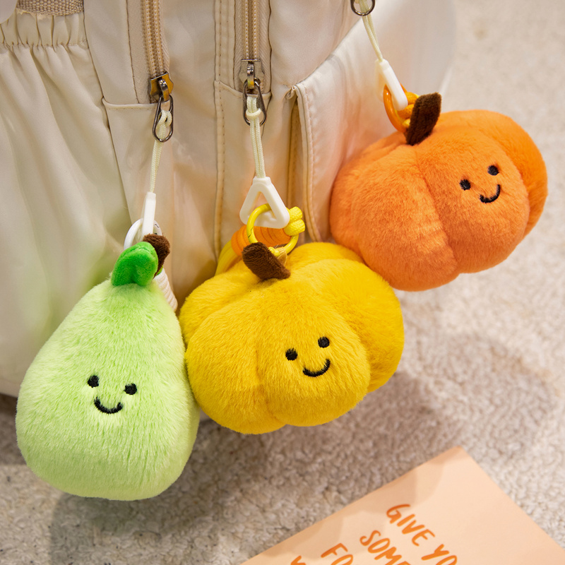 Plush pendants, simulated fruit dolls, cute smiling tomatoes, plush toy bags, hanging decorations, creative toys wholesale pic 13