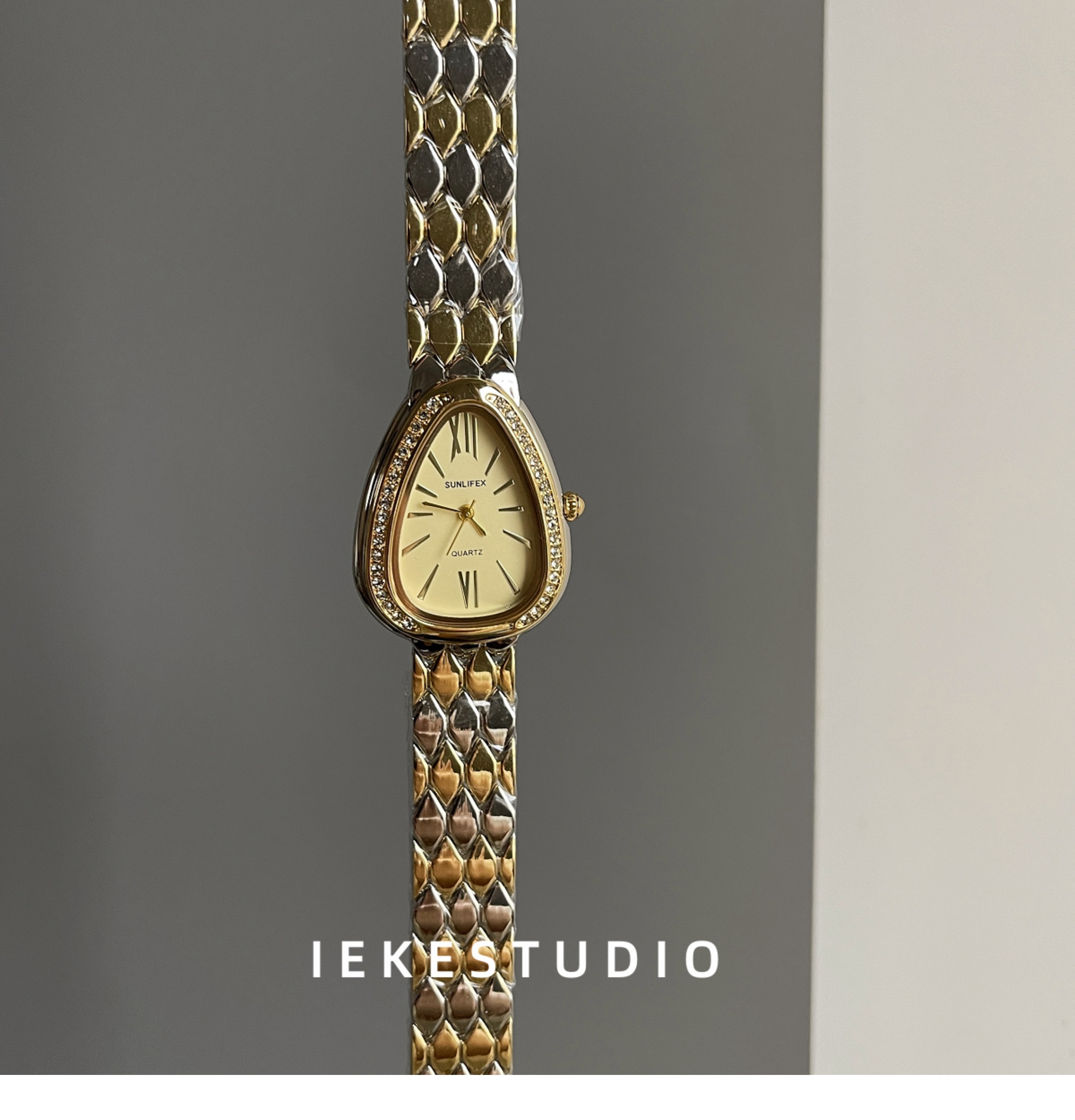 IEKE 中古风高级感时尚气质女士手表时髦复古vintage精致石英表详情10