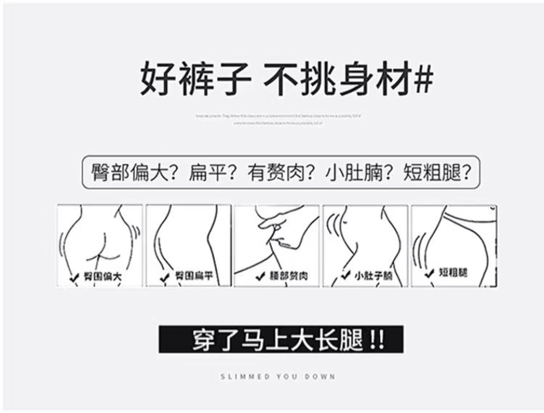 美式牛仔裤女新款时尚丹宁蓝垂感慵懒松弛感裤子显瘦宽松大阔腿裤详情3