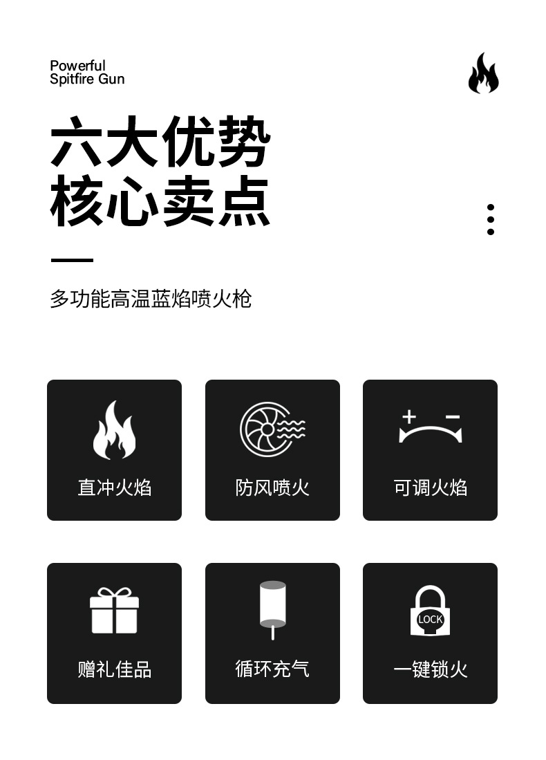 跨境大火力手握式充气直冲焊枪定锁火倒置点火器多用途高温点火详情9