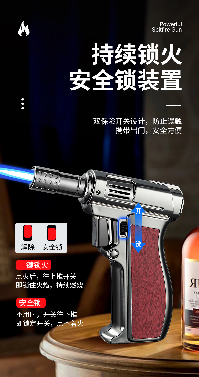 跨境大火力手握式充气直冲焊枪定锁火倒置点火器多用途高温点火详情15