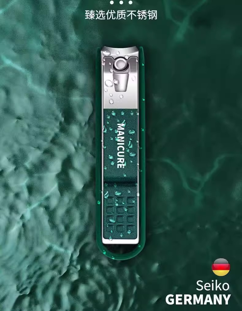 墨绿色套装指甲刀 商务礼品4件套便携平口斜口修甲剪甲家用指甲刀详情9