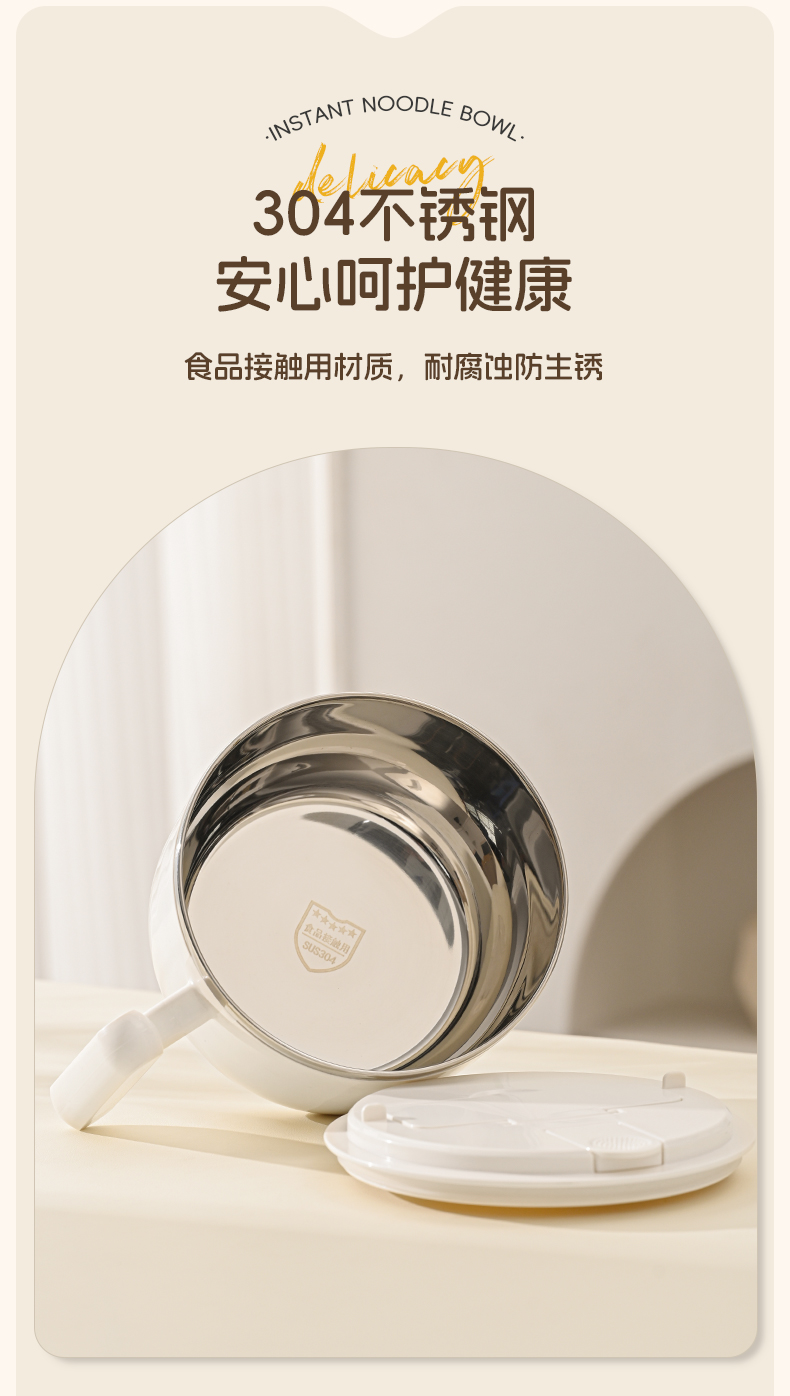 304不锈钢饭碗上班族饭盒学生食堂打饭大容量饭盆成人保温碗饭缸详情3
