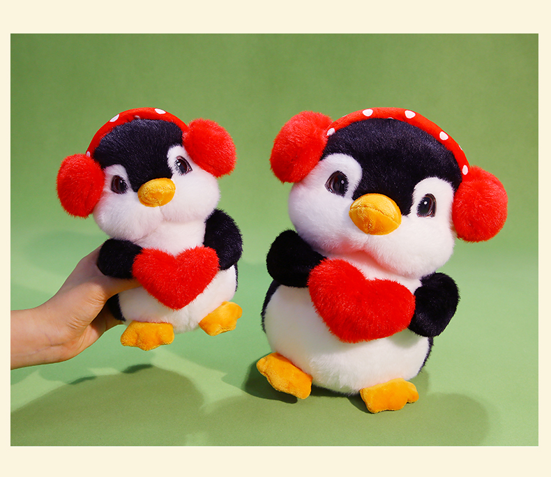 彷真抱爱心企鹅玩偶公仔毛绒玩具儿童睡觉抱枕布娃娃女生生日礼物详情9