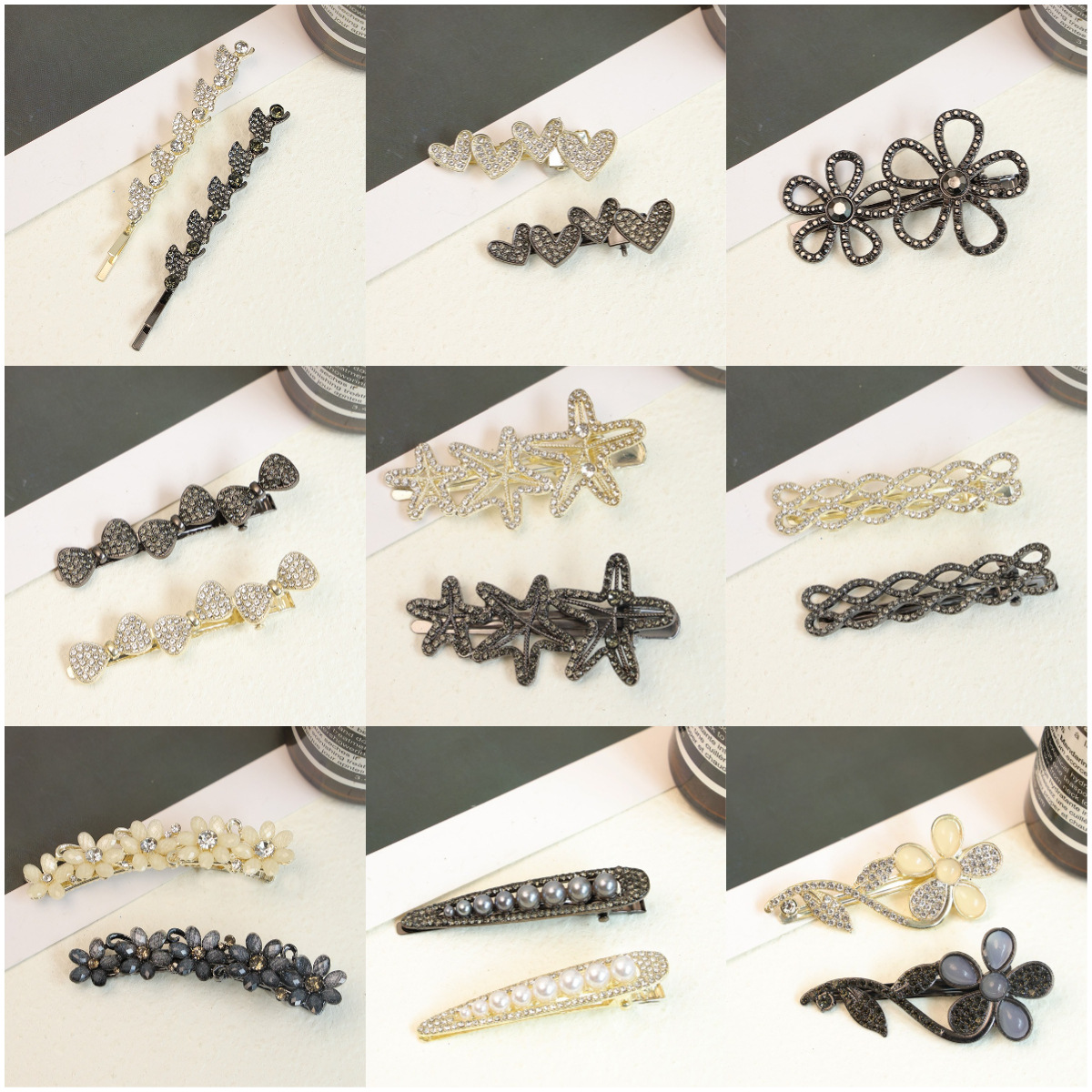 发夹高级感精致鸭嘴夹女刘海侧边夹发饰2025新款夹子琉璃花朵边详情1