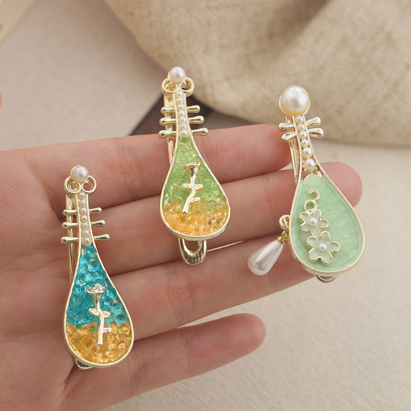 发夹高级感精致鸭嘴夹女刘海侧边夹发饰2025新款夹子琉璃花朵边详情6