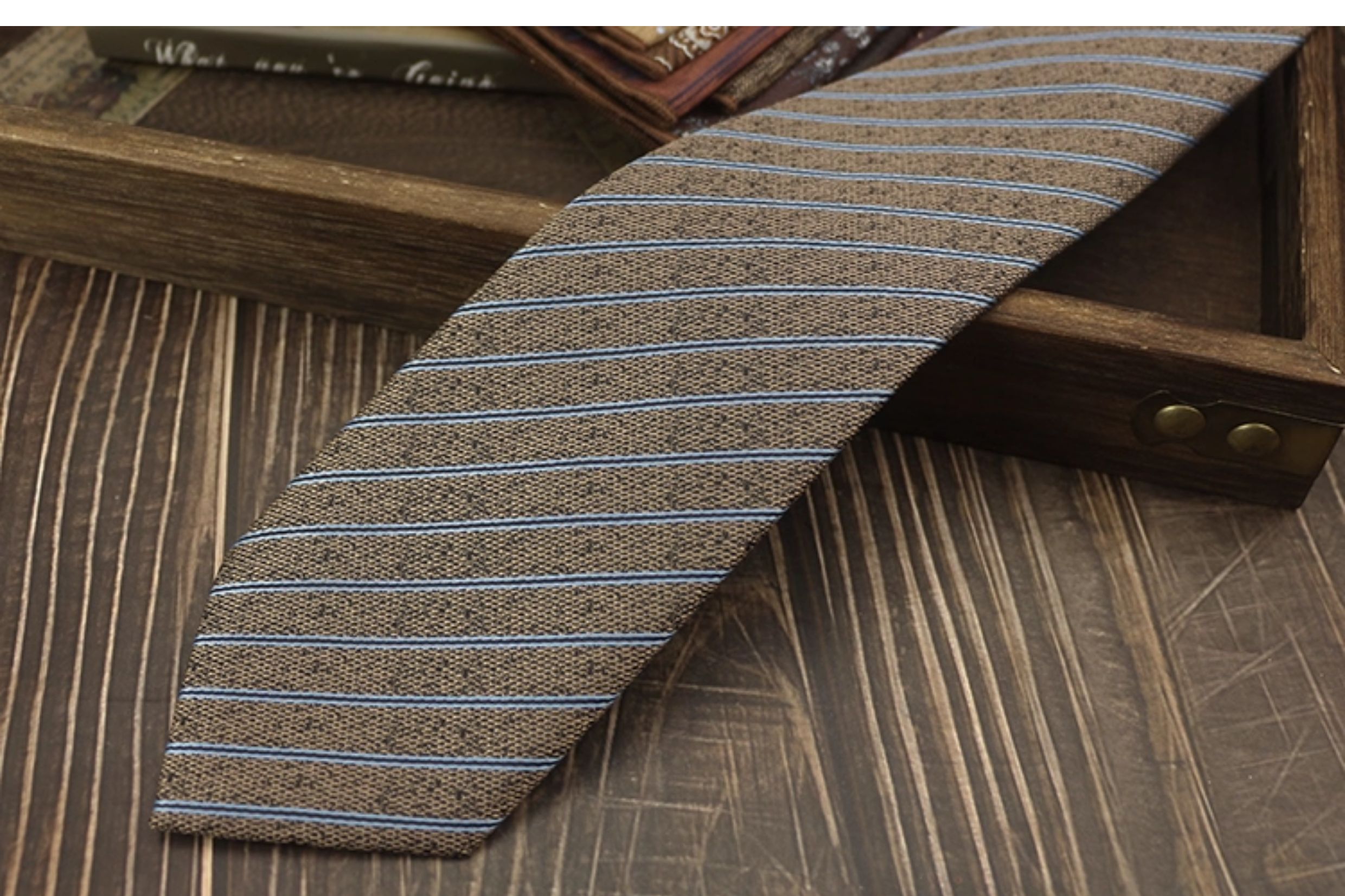 男士领带复古手打英伦风高级领口商务西装结婚新郎婚礼涤丝高档详情40