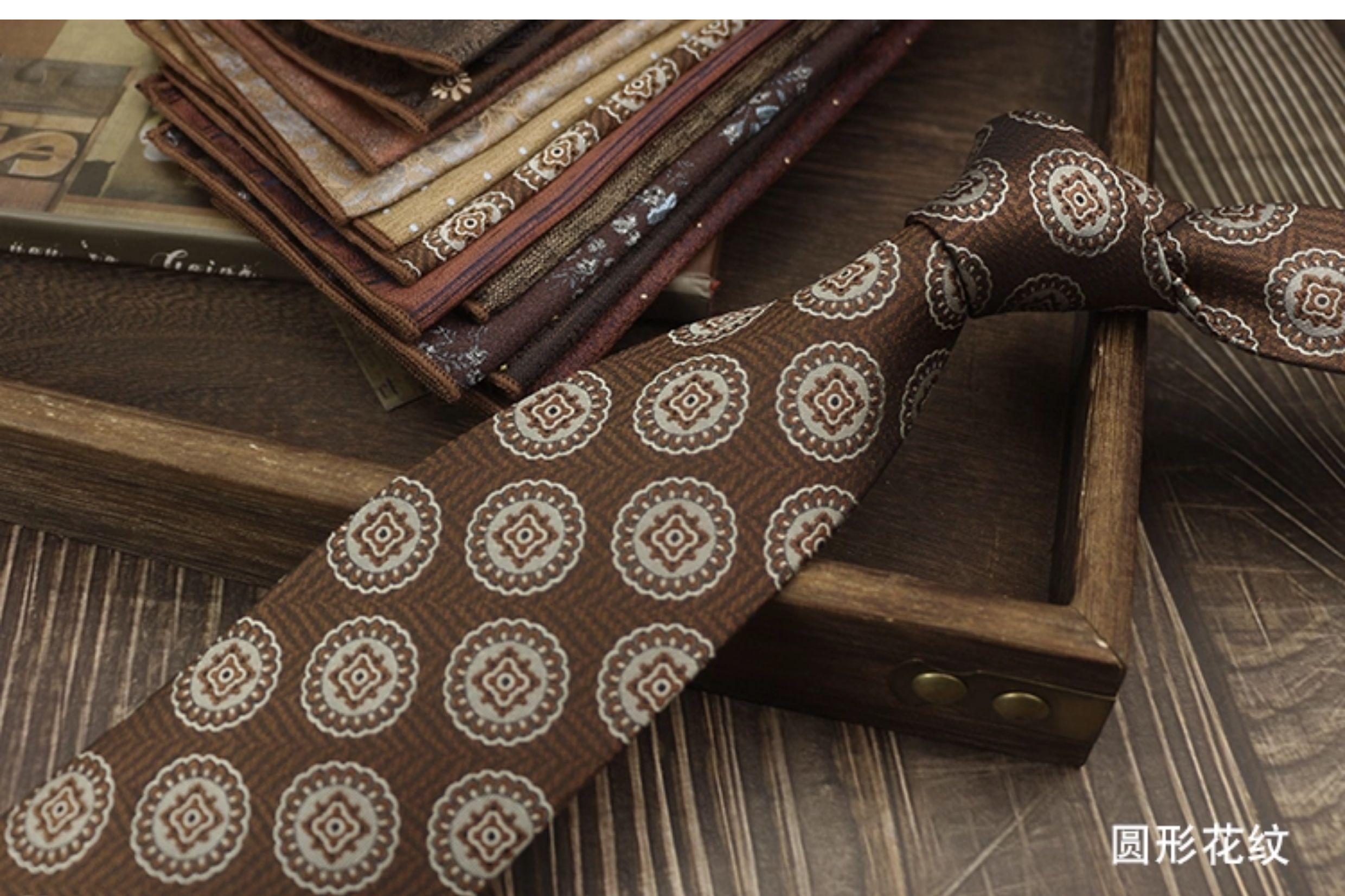 男士领带复古手打英伦风高级领口商务西装结婚新郎婚礼涤丝高档详情41