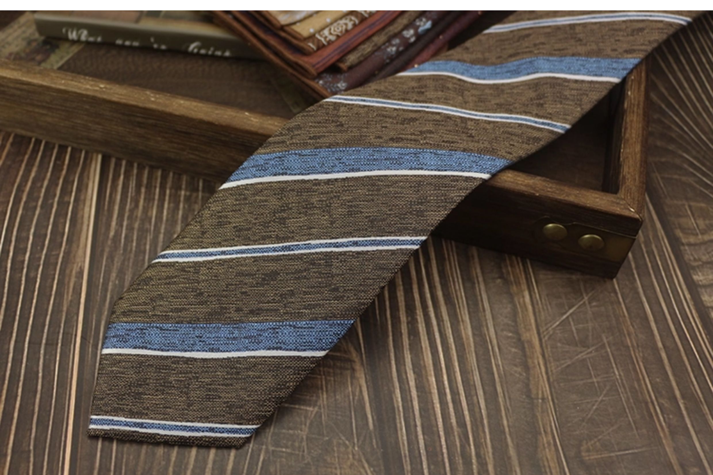 男士领带复古手打英伦风高级领口商务西装结婚新郎婚礼涤丝高档详情38