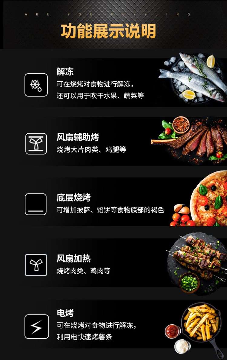 Export European-style stoves, vertical multi-hole gas stoves, three-gas and one-electricity stainless steel mechanical integrated oven stoves pic 11