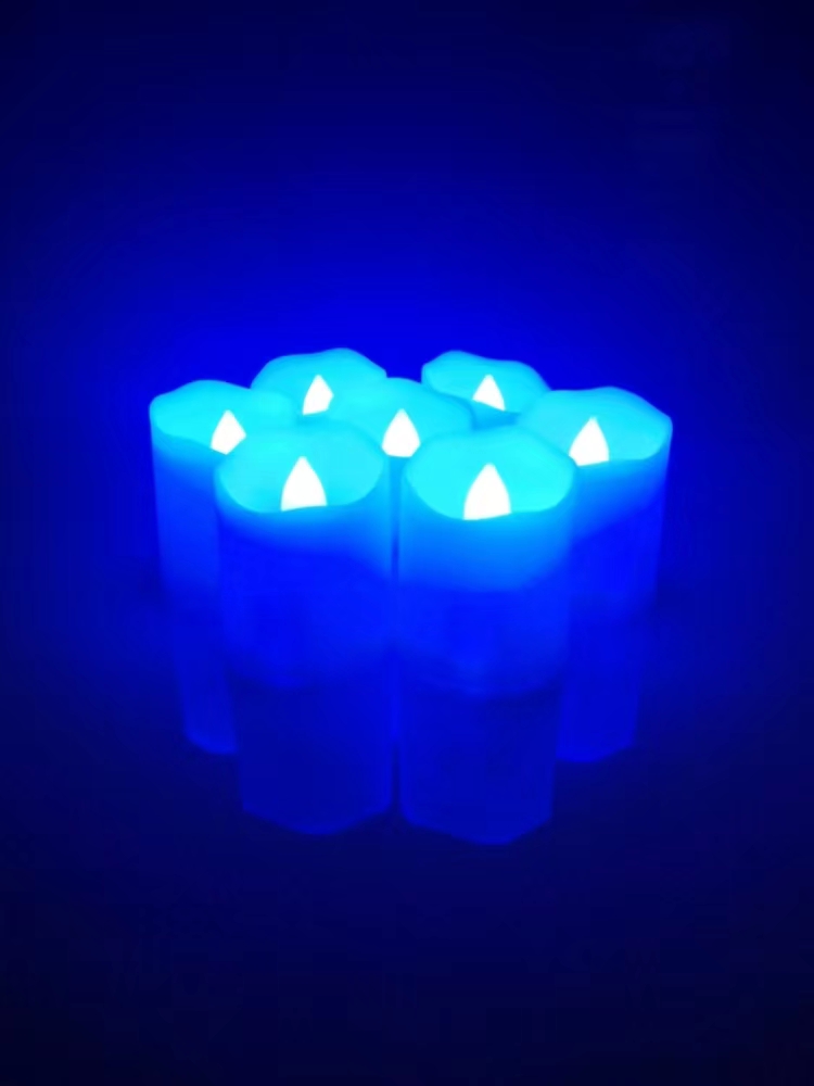USB charging electronic candle lamp, seven-color remote control atmosphere decorative lamp, Big Dipper Seven Stars Buddha offering butter lamp, eternal lamp Item Picture
