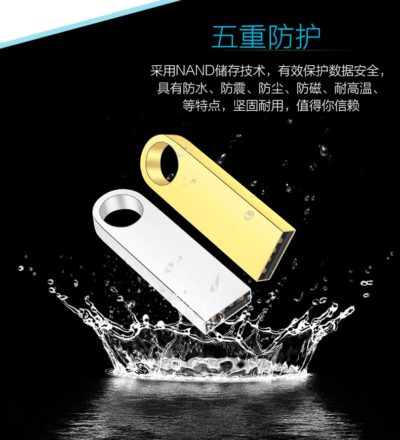 u盘批发64GB刻字16g3.0创意金属优盘礼品车载高速防水32gb手机U盘 pic 2