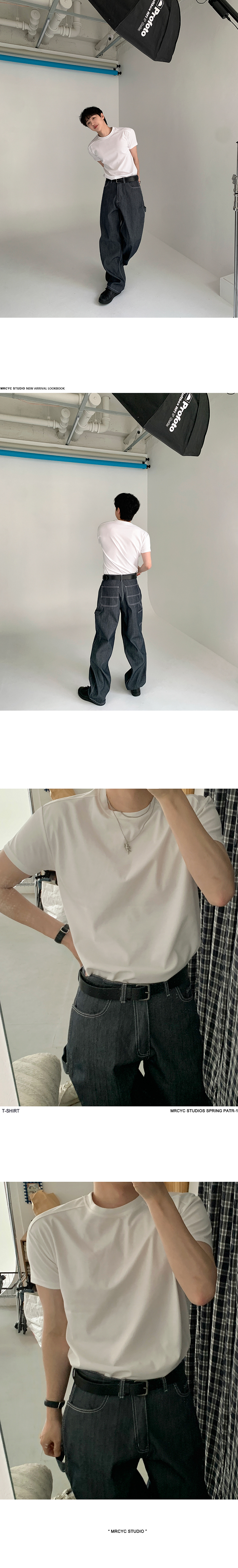 MYQ简约休闲短袖T恤男士夏季宽松圆领半袖韩版潮流Cleanfit穿搭详情7