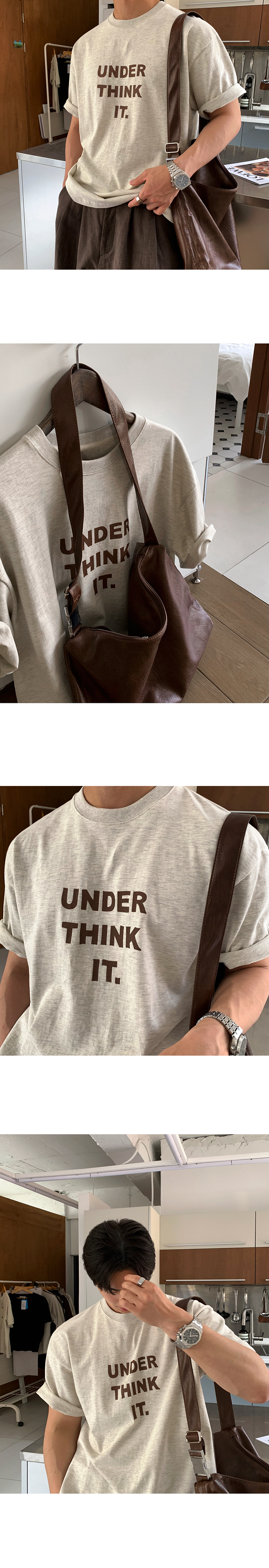 MYQ高级感字母印花T恤男士夏季宽松圆领短袖韩系通勤风半袖上衣 pic 7