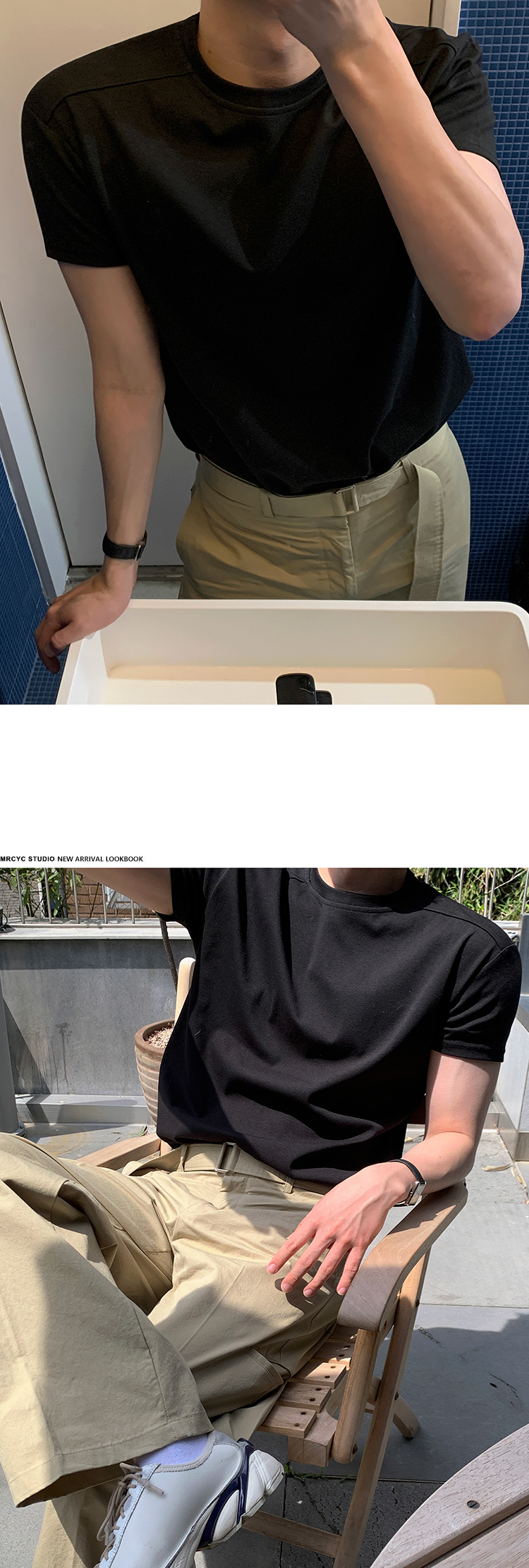 MYQ简约休闲短袖T恤男士夏季宽松圆领半袖韩版潮流Cleanfit穿搭详情11