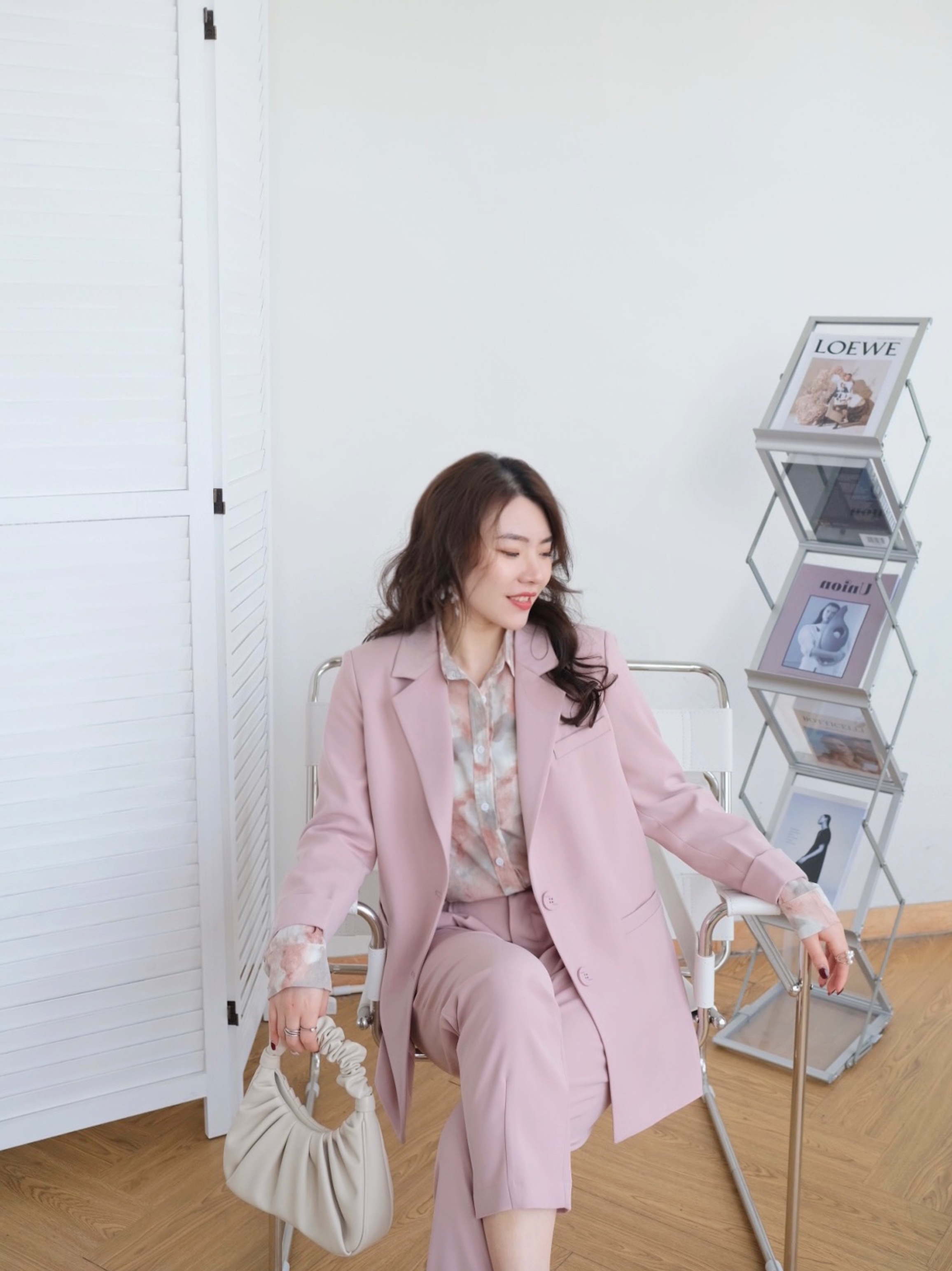 JML Ginger and wheat grain four-color casual suit is versatile, slimming, cool and stylish. It's a loose fit for early spring for women Item Picture