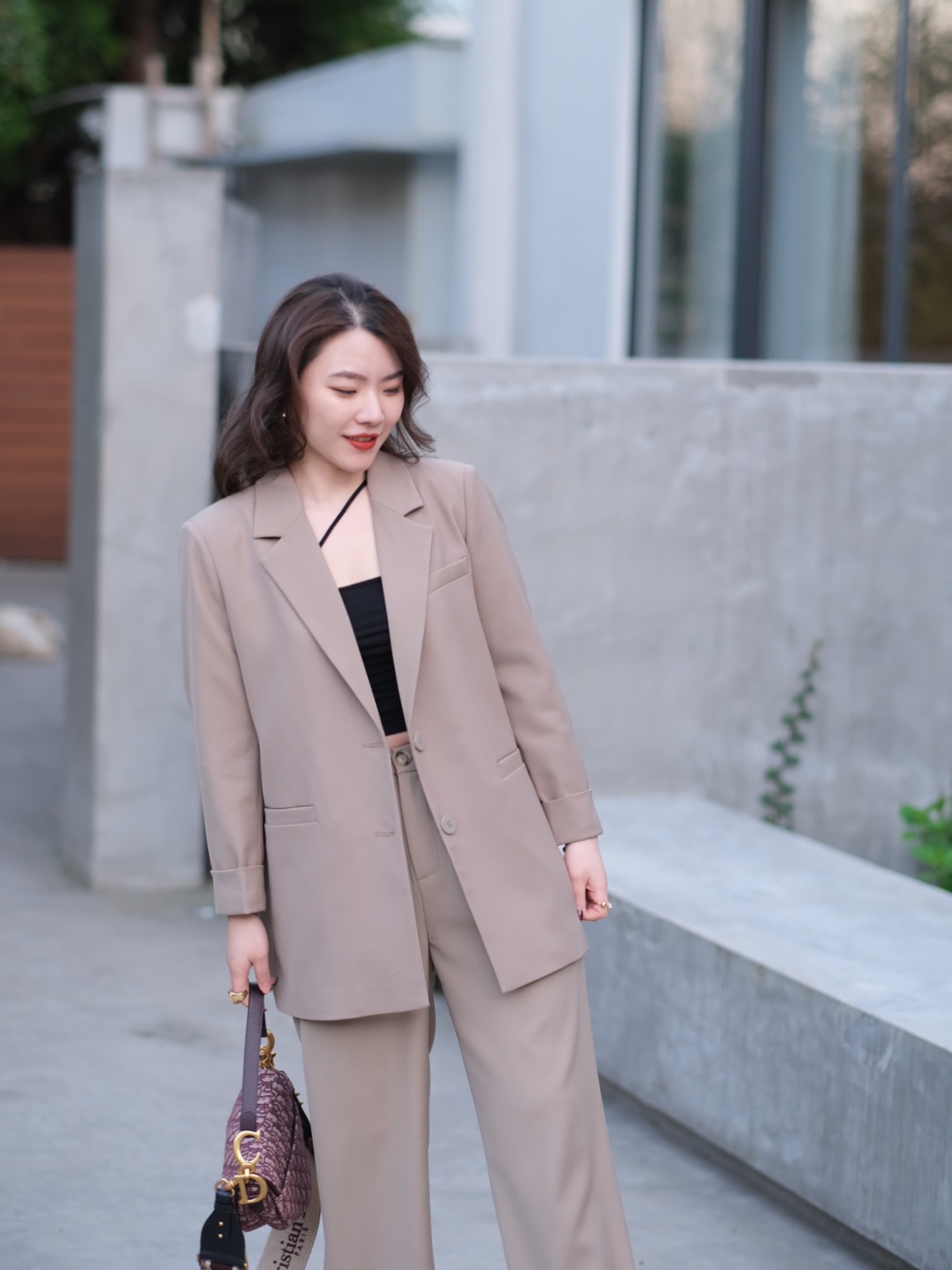 JML Ginger and wheat grain four-color casual suit is versatile, slimming, cool and stylish. It's a loose fit for early spring for women details Picture