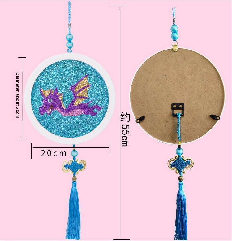 儿童diy钻石贴画中国结挂饰彩钻画手工制作材料包相框钻石画玩具详情5