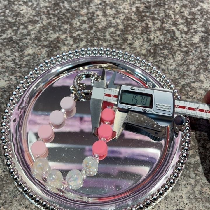 16mm acrylic straight hole hand feel paint round cake milk sheet round bead non-finished product Specification image