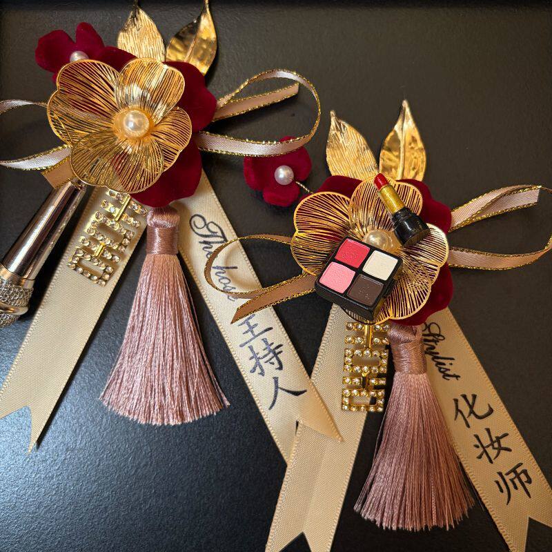 四大金刚胸花化妆师摄影师婚礼工作人员胸针结婚襟花小惊喜伴手礼详情8