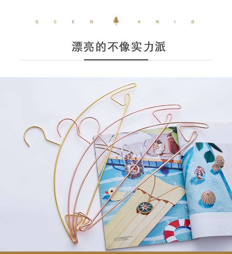 北欧金属防滑衣架成人家用无痕挂衣撑ins卧室阳台晾晒挂衣服架子详情2