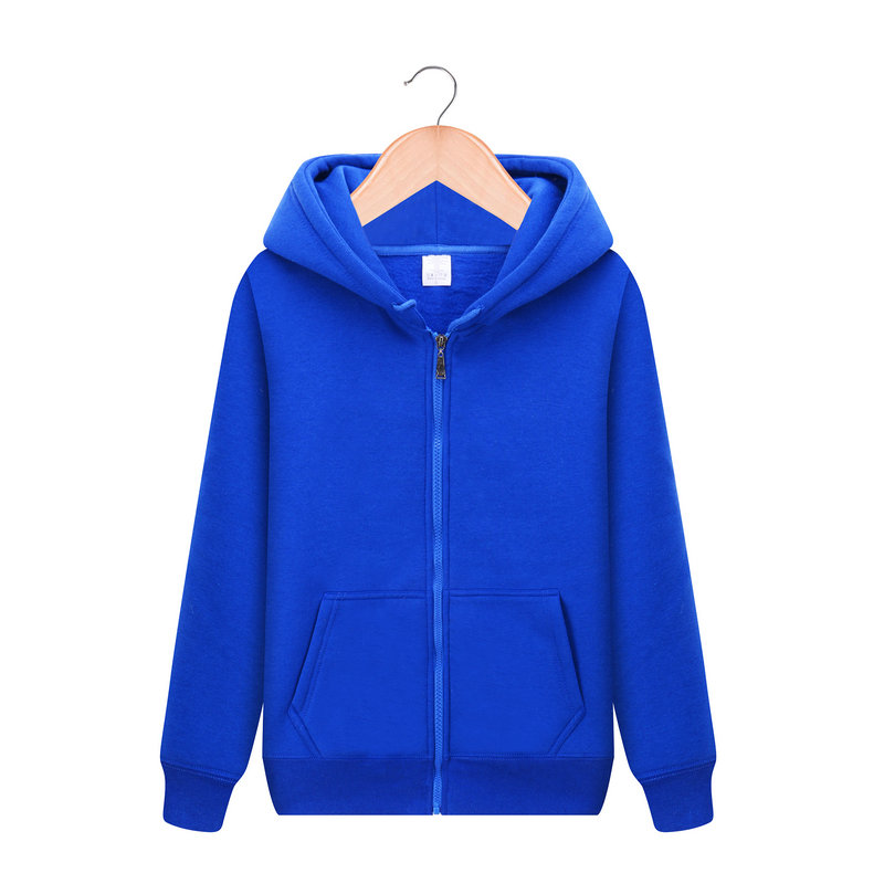Autumn And Winter Plus Fleece Hoodie Work Clothes Advertising Shirt Hooded Cardigan Plus Fleece Long-Sleeved Men's And Women's Class Clothes Printing Logo details Picture