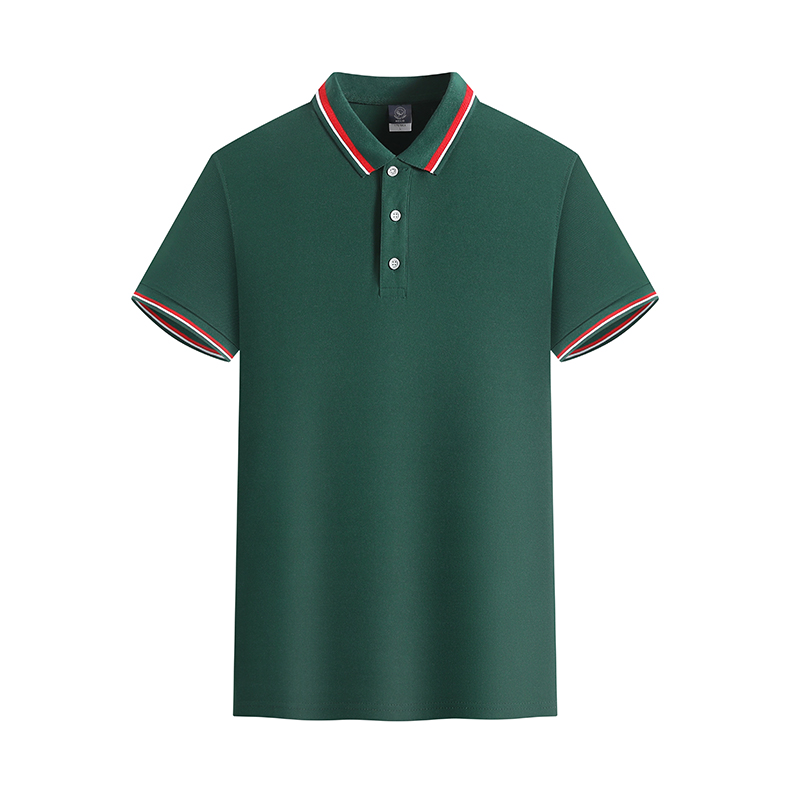 Solid-color cotton lapel short-sleeved men's and women's white work clothes, cultural shirts, printed advertising shirts, logo embroidery customization