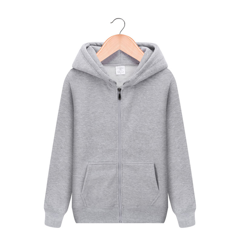 Autumn And Winter Plus Fleece Hoodie Work Clothes Advertising Shirt Hooded Cardigan Plus Fleece Long-Sleeved Men's And Women's Class Clothes Printing Logo Specification drawing