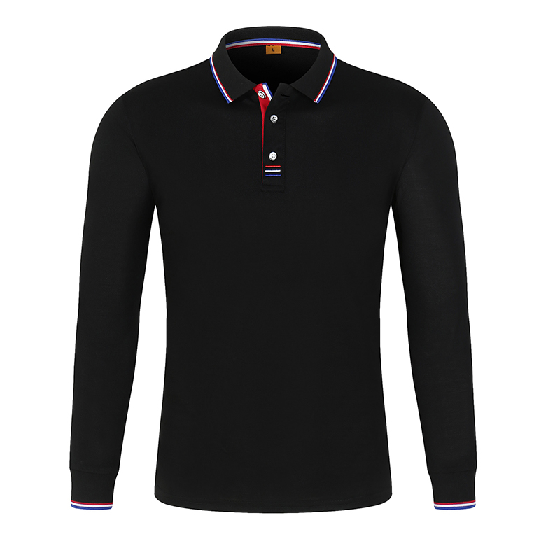 Polo Shirt Work Clothes Custom Lapel Long Sleeve T Custom Enterprise T-Shirt Printed Logo Embroidery Specification drawing