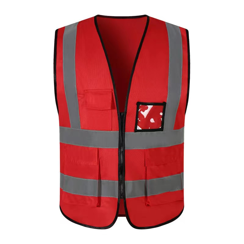 Advertising Work Clothes Luminous Strap Fluorescent Yellow Construction Site Safety Vest Sanitation Workers Transportation Cycling Coat details Picture