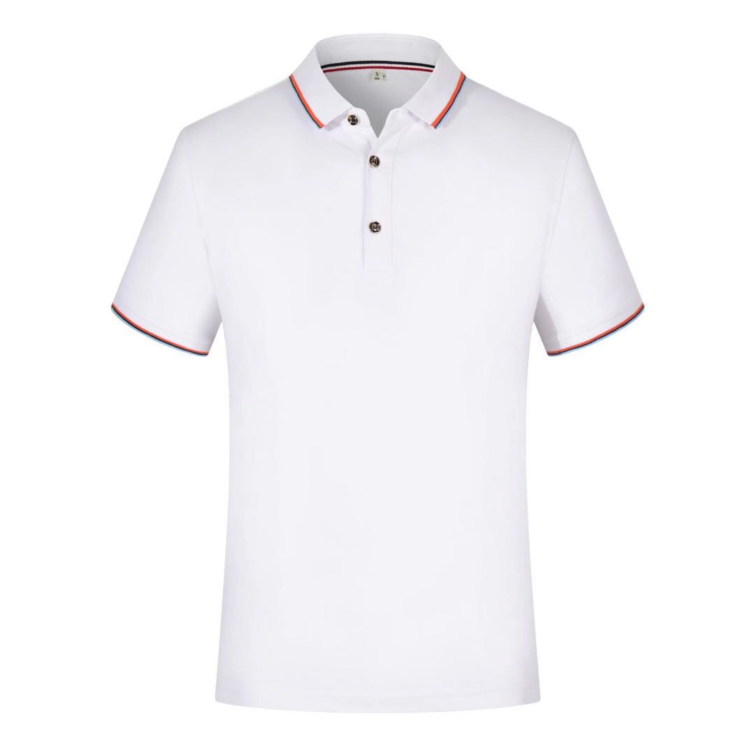 Haun Summer Men's And Women's Work Clothes T-Shirt Custom L Mercerized Cotton Shirt With Lapel Short-Sleeved Polo Shirt Tooling details Picture