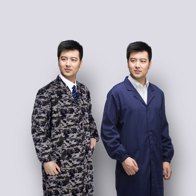 Camouflage Adult Overalls Men's And Women's Gowns Waterproof, Dustproof And Oil-Proof Long Sleeve Aprons Kitchen Household Work Clothes