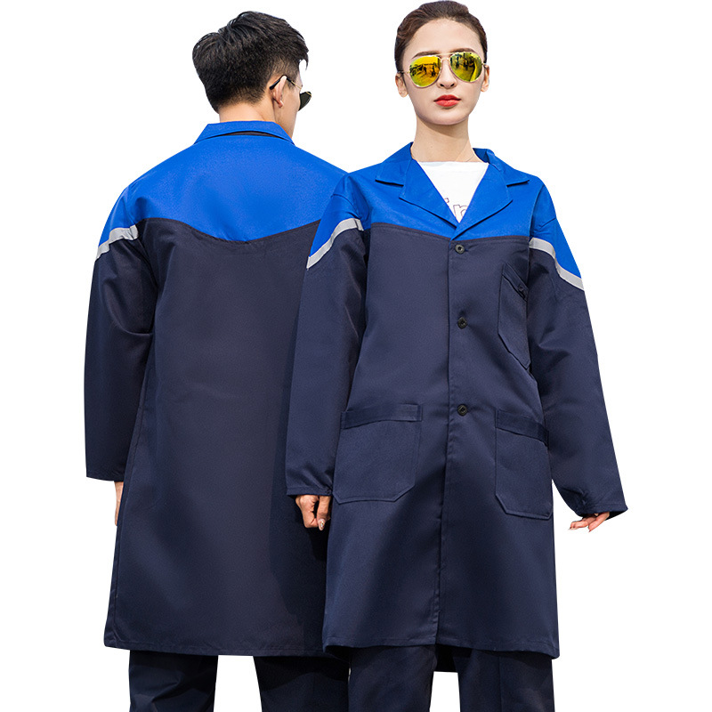 Red Blue Lab Coat Work Clothes Labor Protection Clothing Factory Workshop Engineering Work Coat Men And Women Wear Resistant Electric Welding Auto Repair Application Scenario