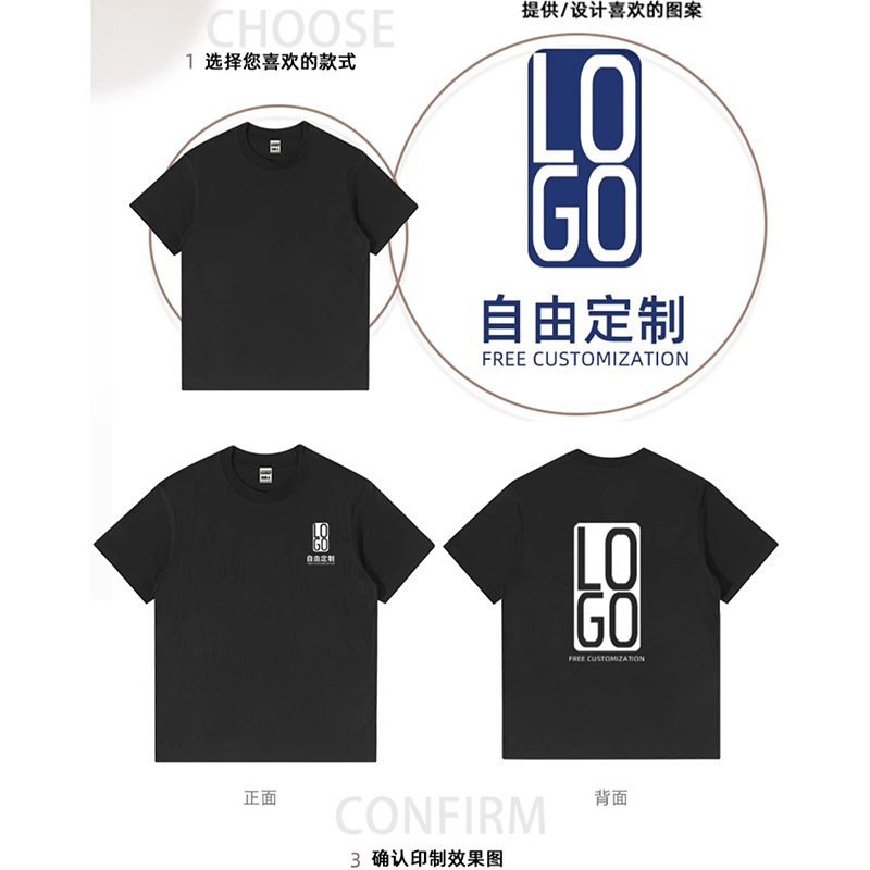 Cool and wrinkle-resistant Sorona round-neck work uniform advertising team cultural T-shirt short-sleeved T-shirt custom logo details Picture