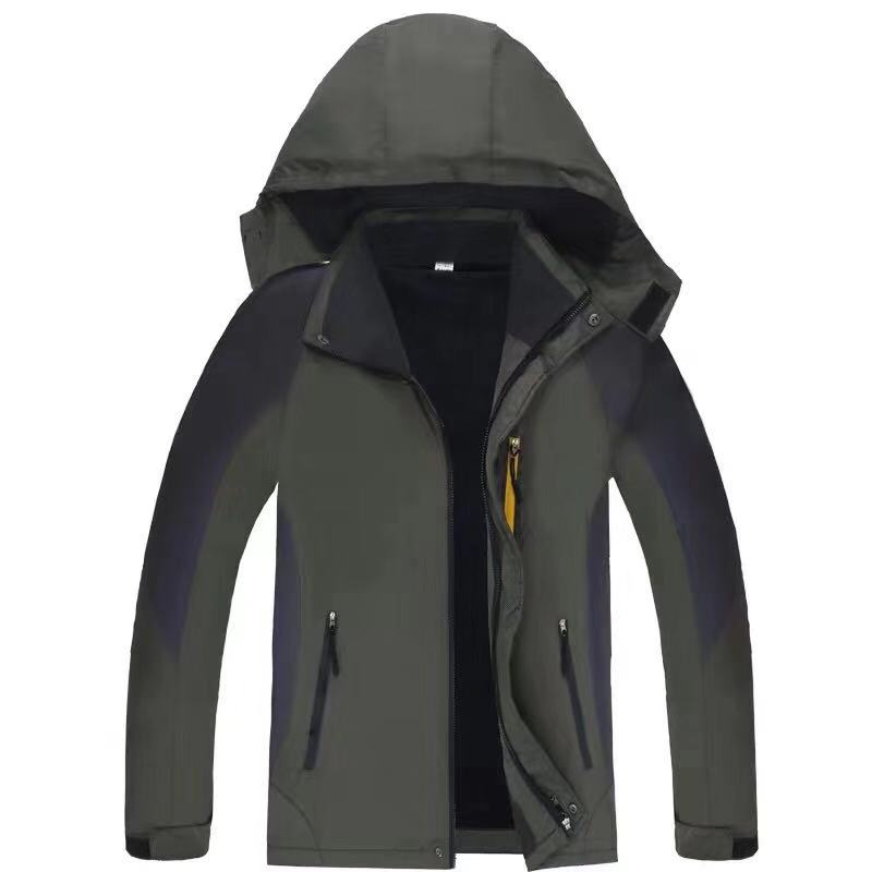 Hardshell Work Clothes Custom Printed Logo Word Embroidery Custom Hardshell Winter With Fleece Thickened Men's And Women's Coats details Picture