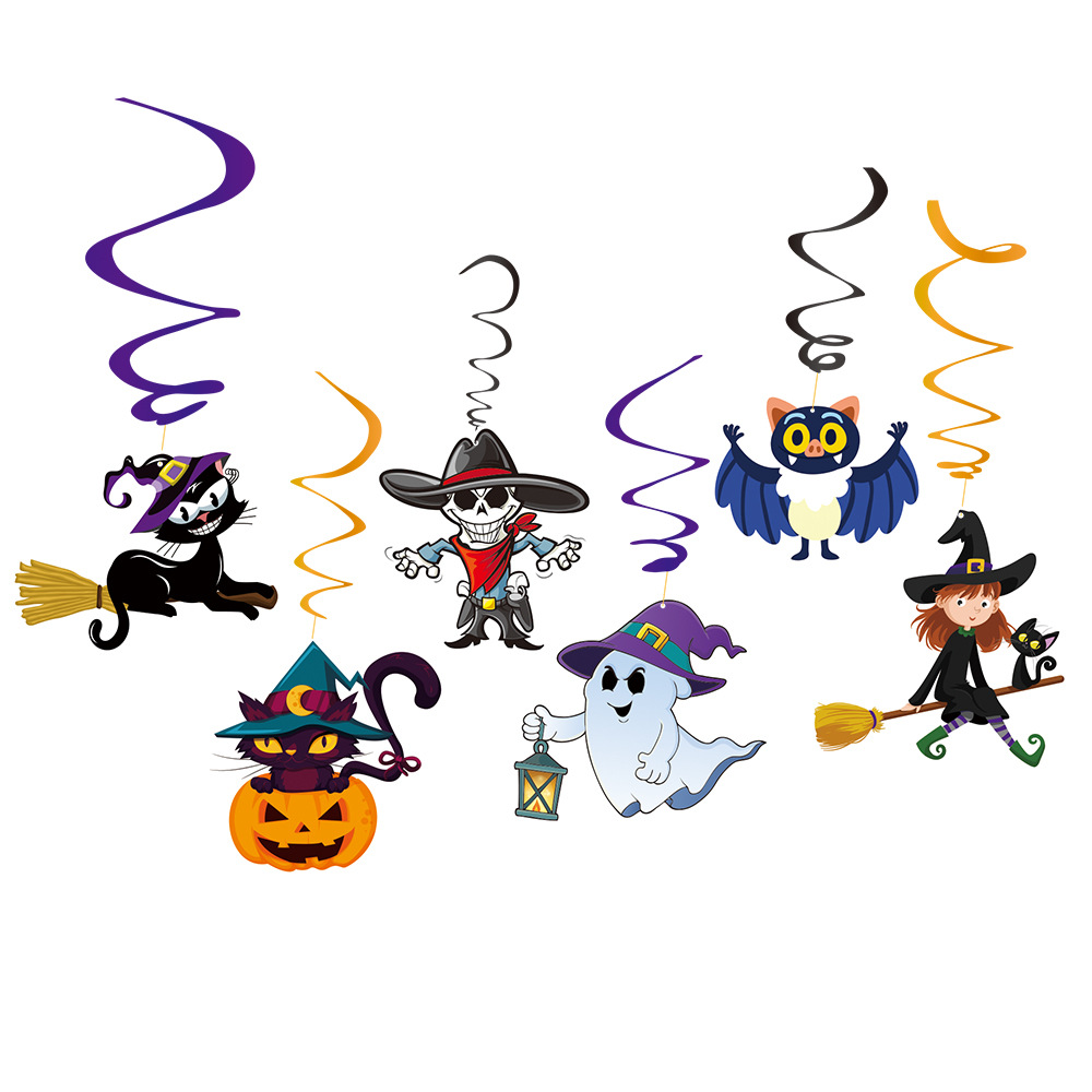 Halloween Spiral decorations Whirlpool hanging decorations party set the mood Decorative Ghost Festival party ceiling decorative pendants Application Scenario
