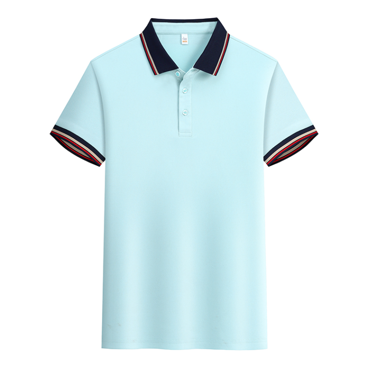 Custom-made short-sleeved work clothes, summer quick-drying workwear advertisements, polo shirts, pure cotton T-shirts, men's and women's factory uniforms with printed logos details Picture
