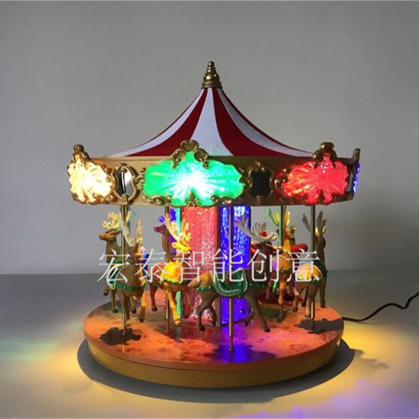 Swaro Tour Horse Carousel Music Box Christmas Supplies Christmas Decorations Christmas Gifts Specification drawing