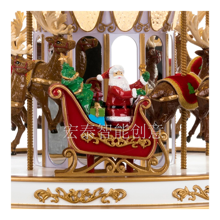 Big Ride Horse Christmas Supplies Carousel Christmas Decorations Christmas Gifts Christmas Decorations Christmas Music Box Specification drawing