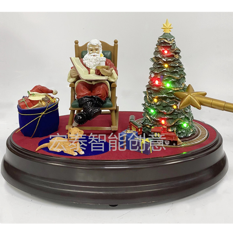 Christmas Gifts Reading Husband Magic Stick Creative Music Box Christmas Ornaments Christmas Craft Christmas Ornaments Music Box Electric Toys details Picture
